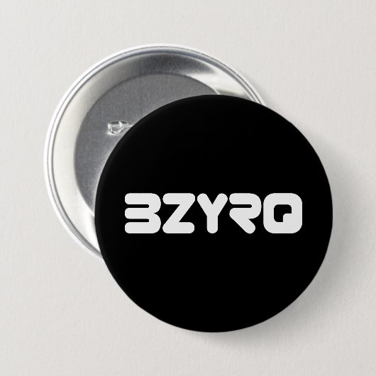 BZYRQ-Logo (weiß auf schwarz) Button (Vorne & Hinten)