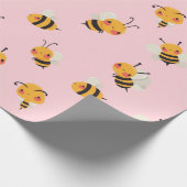 Bzz-Packpapier für niedliche Bienen Geschenkpapier (Ecke)