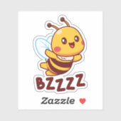 BZZZ Niedliche Kinderbienen für Kinder - Cartoon B Aufkleber (Blatt)