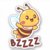 BZZZ Niedliche Kinderbienen für Kinder - Cartoon B Aufkleber (Vorderseite)