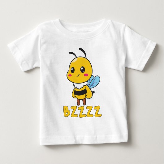 BZZZ Niedliche Kinderbienen für Kinder - Cartoon B Baby T-shirt (Vorderseite)