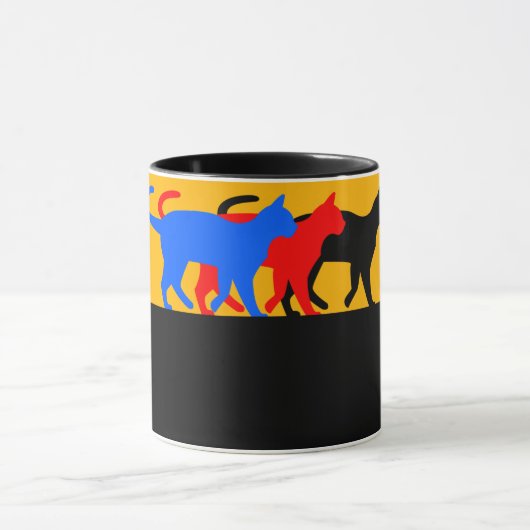 C01 - Tasse mit 3 farbigen Katzen (Zentrum)