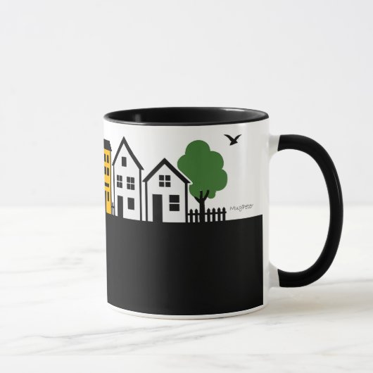 C02 - Tasse mit Dorf Kleinstadt Skyline (Rechts)