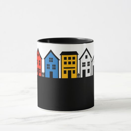 C02 - Tasse mit Dorf Kleinstadt Skyline (Zentrum)