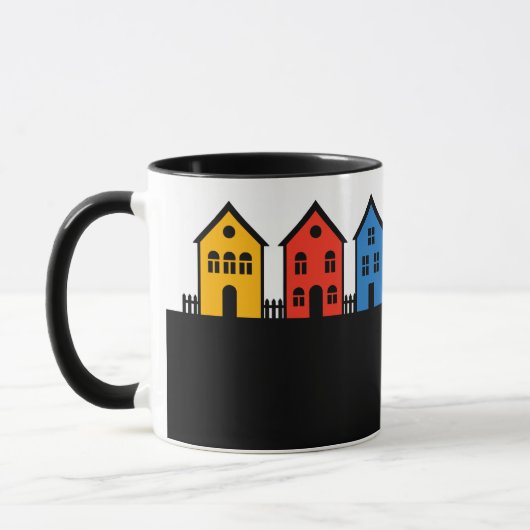 C02 - Tasse mit Dorf Kleinstadt Skyline (Links)