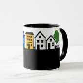 C02 - Tasse mit Dorf Kleinstadt Skyline (VorderseiteRechts)