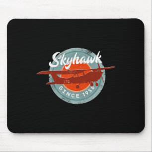 C172 Skyhawk Vintage Retro Flugzeug Fliegender Pil Mousepad