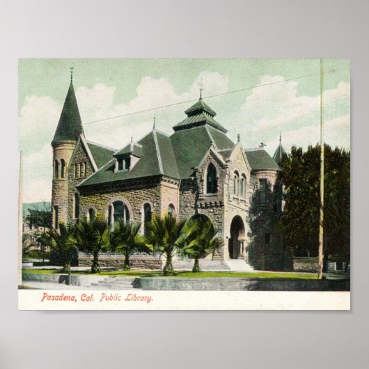 c1910 Public Library, Pasadena, CA Poster (Vorne)
