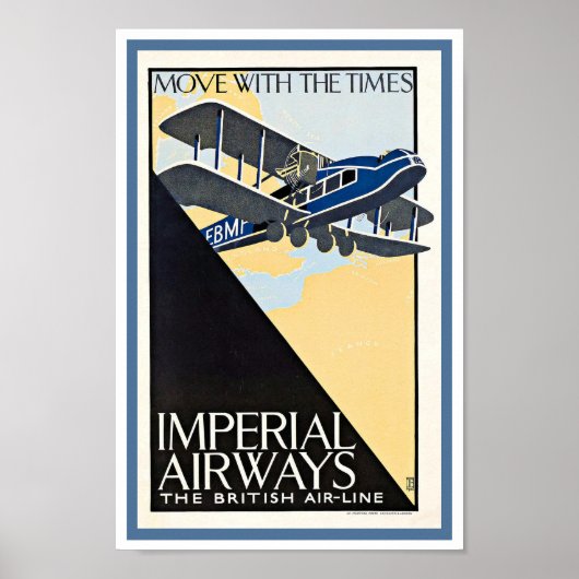 c1930s TRAVEL POSTER IMPERIAL AIRWAYS (Vorne)