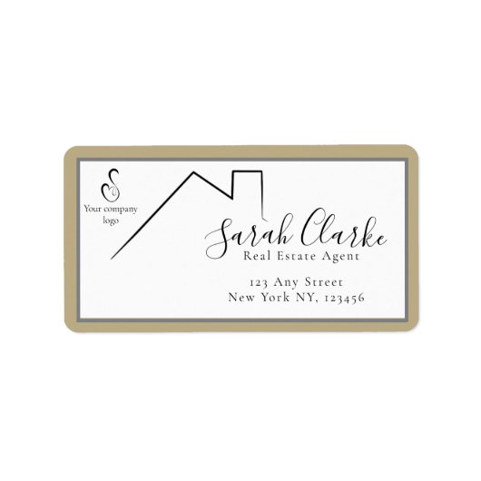 C21, schwarzer Dachboden Adressaufkleber (Vorne)