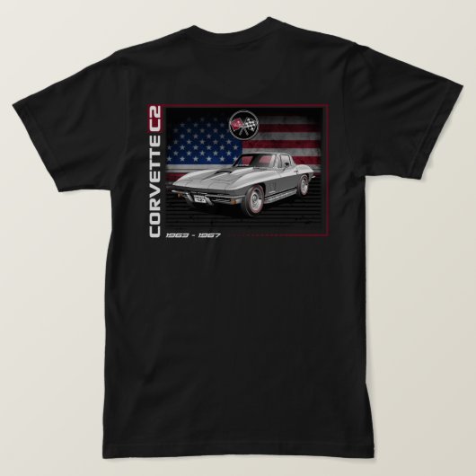 C2 Corvette - 2-seitige Männer-T - Shirt (Design Rückseite)