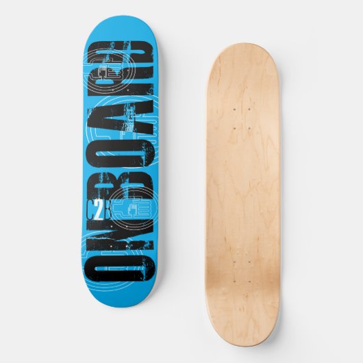 C2B: AN BORD 8 1/2" BLU Skateboard Deck (Vorderseite)