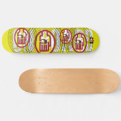 C2B: AN BORD 8 1/2" Gelbes Skateboard Deck (Horizontal)