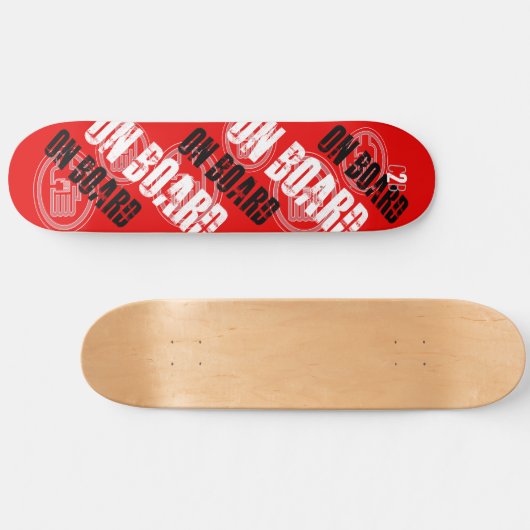 C2B: AN BORD 8 1/2" RED Skateboard Deck (Horizontal)