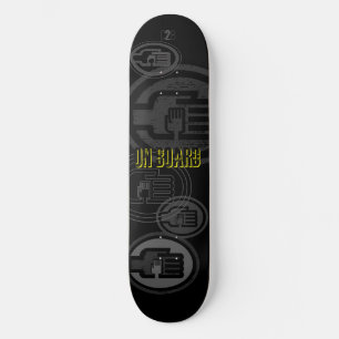 C2B: AN BORD 8 1/2" Schwarze Skateboarddecke Skateboard