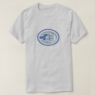 C2B: T - Shirt Grau-Logo-Vintag