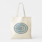 C2B: Tote Bag Blue Solid-Kontur Tragetasche (Rückseite)