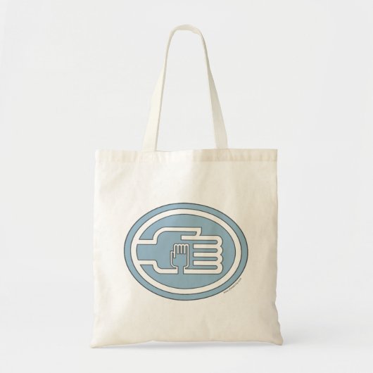 C2B: Tote Bag Blue Solid-Kontur Tragetasche (Vorne)