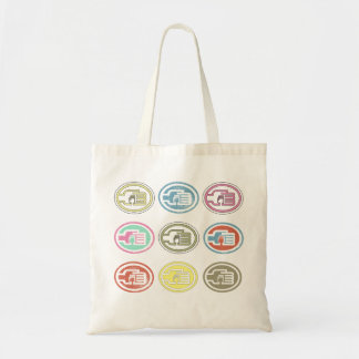 C2B: Tote Bag Multi-Color Muster Tragetasche