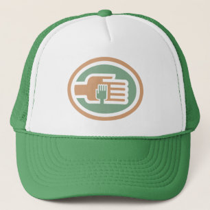C2B: TRKH Gld&Grn Hat Truckerkappe