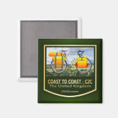 C2C-Küsten-Fahrradweg (Fahrrad2) Magnet (Vorderseite/Rückseite)