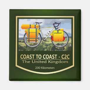 C2C-Küsten-Fahrradweg (Fahrrad2) Magnet