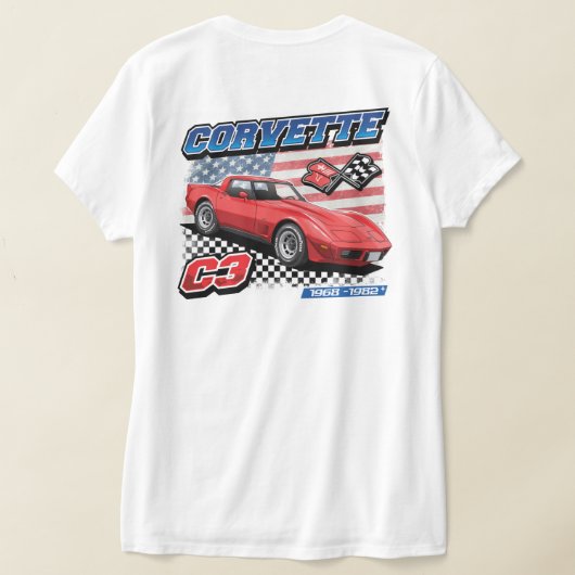 C3 Corvette - zweiseitiger T - Shirt für Frauen (AblageHinten)