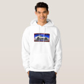 C3 Korvette Kfz-Kennzeichen-Kunst-Blauer Hoodie (Vorne ganz)
