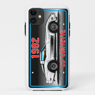 C3 Korvette Kfz-Kennzeichen-Kunst-Grauer Case-Mate iPhone Hülle