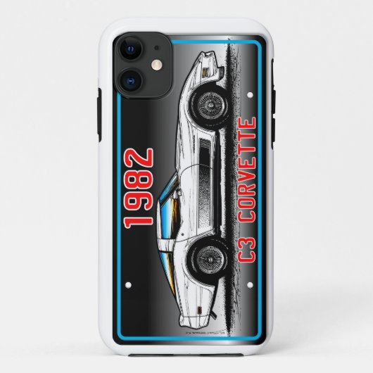 C3 Korvette Kfz-Kennzeichen-Kunst-Grauer Case-Mate iPhone Hülle (Rückseite)