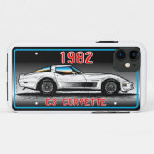 C3 Korvette Kfz-Kennzeichen-Kunst-Grauer Case-Mate iPhone Hülle (Rückseite (Horizontal))