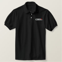 C3VR Logo bestickt mit dunklem Polo-Shirt