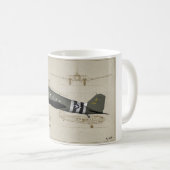 C47-Skytrain World-War-2 Transport Kaffeetasse (VorderseiteRechts)