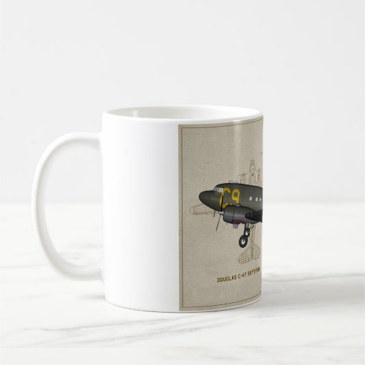 C47-Skytrain World-War-2 Transport Kaffeetasse (Links)