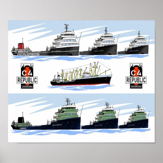 C4 Umrechnungen in der Republik Poster (Vorne)