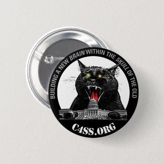 C4SS Lazer Katze auf einem Knopf Button (Vorne & Hinten)
