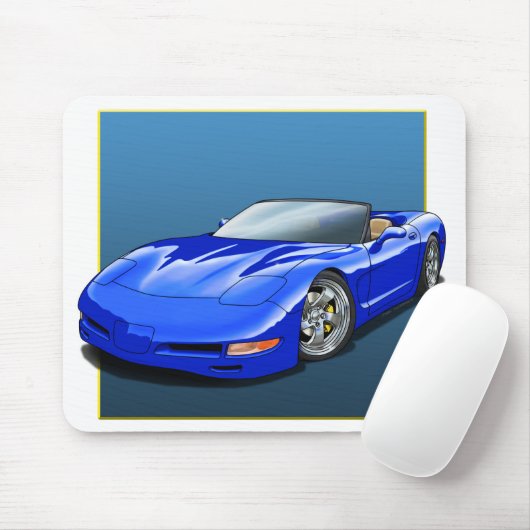 C5_Blue_conv_Vette.tif Mousepad (Mit Mouse)