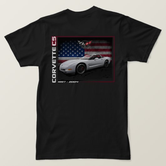 C5 Corvette - 2-seitige Männerabdeckung T-Shirt (Design Rückseite)
