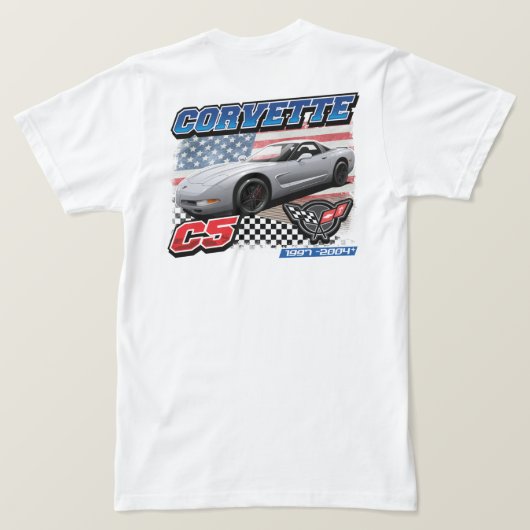 C5 Corvette - 2-seitige Männerabdeckung T-Shirt (Design Rückseite)