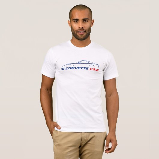 C5 Corvette - 2-seitige Männerabdeckung T-Shirt (Vorne ganz)