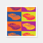 C5 Corvette Wandelbarer Muskelkater Pop Art Serviette (Vorderseite)