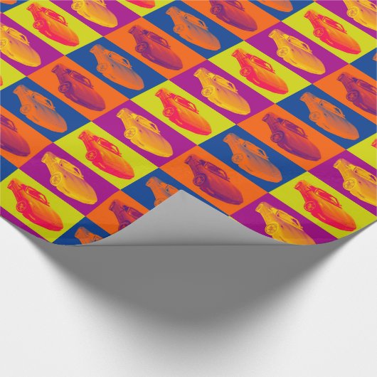 C5 Korvette konvertierbare Auto-Pop-Kunst Geschenkpapier (Ecke)