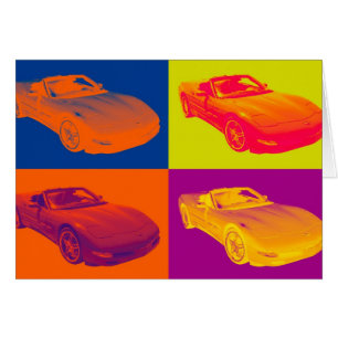 C5 Korvette konvertierbare Muskel-Auto-Pop-Kunst