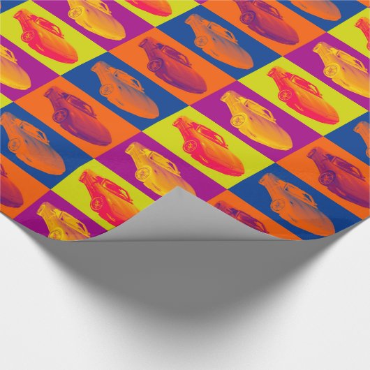 C5 Korvette konvertierbare Muskel-Auto-Pop-Kunst Geschenkpapier (Ecke)