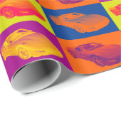 C5 Korvette konvertierbare Muskel-Auto-Pop-Kunst Geschenkpapier (Rolleneckpunkt)