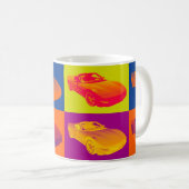 C5 Korvette konvertierbare Muskel-Auto-Pop-Kunst Kaffeetasse (VorderseiteRechts)
