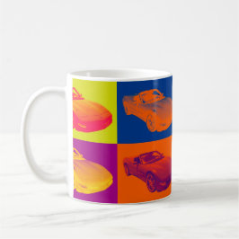 C5 Korvette konvertierbare Muskel-Auto-Pop-Kunst Kaffeetasse