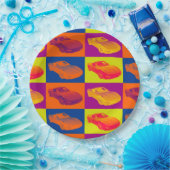 C5 Korvette konvertierbare Muskel-Auto-Pop-Kunst Pappteller (Party)