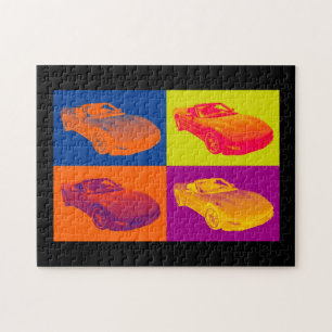 C5 Korvette konvertierbare Muskel-Auto-Pop-Kunst Puzzle