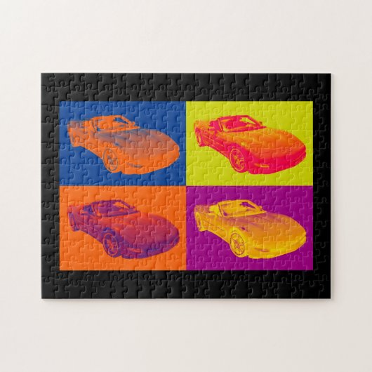 C5 Korvette konvertierbare Muskel-Auto-Pop-Kunst Puzzle (Horizontal)